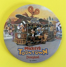 Vintage Mickey’s Toontown Disneyland Souvenir Pinback Button New picture