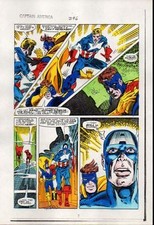 Original 1984 Captain America 296 page 9 color guide comic book art:Marvel Nomad picture