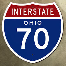 Ohio interstate route 70 highway marker road sign 1957 Columbus Dayton 12x12 picture