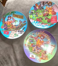 Vintage McDonald's Collectible State Plates - California, Illinois, Tennessee picture