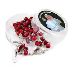 Pope Francis Rose Scented Bead Rosary Catholic Blessed  Comes with Free Gift picture