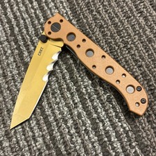 CRKT M16-10DZ Carson Flipper Combo Tanto Desert Tan Handle Folding Knife - Great picture