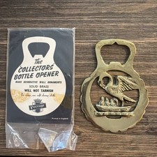 Vintage Brass Bottle Opener Liverpool Liver Bird Marked Peerage England 3.5