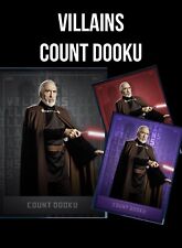 topps star wars card Trader COUNT DOOKU    VILLAINS RED PURPLE BLACK picture