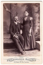 PORTRAIT OF A LOVELY COUPLE : SAN FRANCISCO, CALIFORNIA : CABINET CARD picture