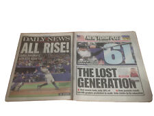 AARON JUDGE 61 HOME RUN ROGER MARIS NY POST NEWS & DAILY NEWS 9/29/2022 New York picture
