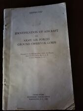 Vintage Ground Observer Corps Manual picture