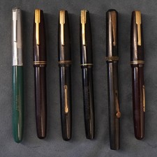 Lot of 6 Vintage Waterman Fountain Pens with 14k Nibs, For Parts or Repair picture