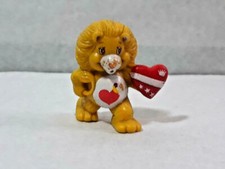 Vintage Care Bear Cousin Figure Brave Heart Lion & Heart Shield  picture