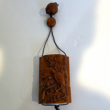 Japanese Handmade Wooden Netsuko 2 case box picture