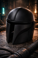 Star Wars The Mandalorian 3D Printed Helmet For Cosplay - Black picture