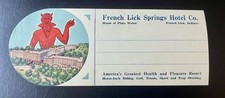 French Lick Springs Hotel Luggage Label Original 1930’s Indiana U.S.A picture