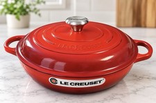 Le Creuset Signature Braiser 3.5 Qt 30cm Cerise Red NEW No Box France picture