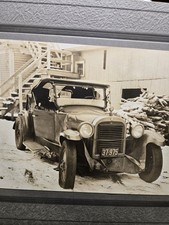 Vintage 1928 Wrecked Car Accident Automobile Courthouse Court Case Cabinet Photo picture