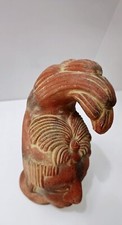 Vintage Maya Priest Head Aztec King Pacaerra Cotta Sculpture picture