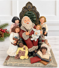 June McKenna 1990 Bedtime Stories Santa Figurine #309/2000 Signed Limited picture