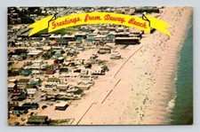 Aerial View Dewey Beach Delaware Greetings From - Pre Zip & Barcode Postcard picture