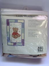 Vintage Luxury Plush Throw Little Wonders Teddy Bear Blanket - New picture