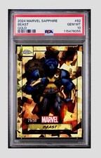 2024 Topps Chrome Marvel Sapphire Edition BEAST /50 Gold #82 PSA 10 Gem π picture
