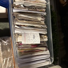 BIN of Vintage hand written Cooking Ephemera Lot Recipe and magazine Clippings picture