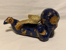 Rare Vintage Joann Baker Celestial Cherub Angel Sun/Moon Gold Wings 9