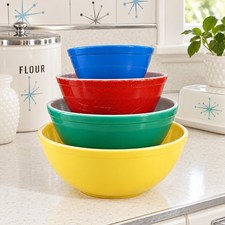 Vintage Pyrex 4-Piece Primary Colors Mixing Bowl Set #400 picture