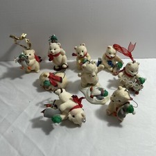 Lot Of 9 Hallmark Keepsake Series Christmas Ornament Snowball Tuxedo SKU 1224B picture