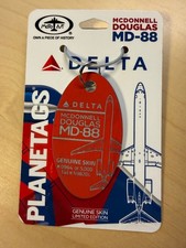 Motoart Planetags - Delta MD-88 N982DL - Genuine Skin - Light Red 964/5000 picture