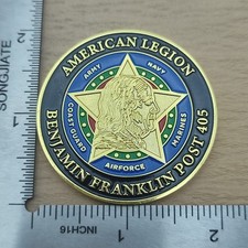 American Legion Benjamin Franklin Post 405 Challenge Coin picture