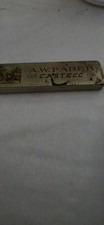 Vtg Early A.W. FABER CASTELL Tin Germany 7unsharpened 9609 Pencils paper insert picture