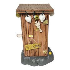 Gemmy Animated Outhouse Haunted Halloween Figure Prop Skeleton Lights Up Sound picture