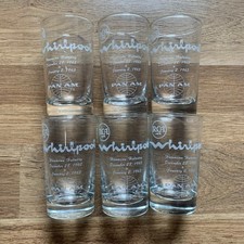 Rare Vintage NOS 1962 Pan Am RCA Whirlpool Glass Set of 6 Aviation picture