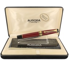 1996 AURORA OPTIMA BURGUNDY MODEL 997 14K MEDIUM NIB FOUNTAIN PEN NEVER INKED picture