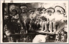 c1960s TIJUANA, Mexico Photo RPPC Postcard - Ladies & Kids on Donkey Cart picture