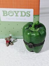 Boyds Bears Bellas Pepper & Hottie McNibble Trinket Box 2013 Resin Figurine picture