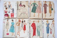 1950s Vtg Simplicity/Advance/McCalls lot of 8 Misses Patterns size 14-15 (#1) picture