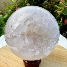 3.9LB  Amethyst Agate Sphere Polished Healing Crystal Ball Home Feng Shui Ornam picture