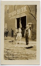 RPPC Fighting Pitbull Dog Advertising, Winfield, Kansas, Ca. 1910, Real Photo PC picture