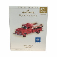 2006 Hallmark 1961 GMC Fire Brigade Ornament - 4TH In Series - Fire Truck picture