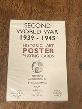 Second World War 1939-1945 Historic Art Poster Playing Cards WW2 - NEW SEALED picture