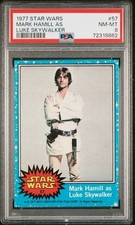 1977 Topps Star Wars Mark Hamill as Luke Skywalker #57 PSA 8 picture