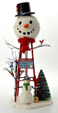 Dept 56 Snowman Water Tower Christmas Village Accessory 12
