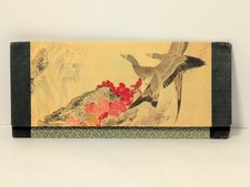 Vintage Japanese Bird Art Document Folder TBI JTBI Travel Wallet Paper Folio picture