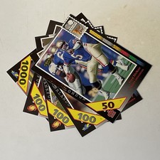 1992 Wild Card WORLD LEAGUE FOOTBALL stripe card lot ( 1000 / 100 / 50 ) WLAF picture