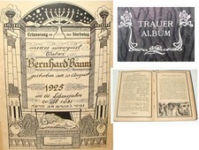 Jewish Judaica Trauer Album Yahrzeit Deceased BERHANRD BAUM Vienna Austria 1925 picture