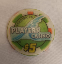 $5 Players Casino Chip, Ventura, Los Angeles, Rare picture