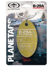 USAF Boeing B-29A Jack's Hack 44-61975 Green Metal Aluminum Plane Skin Bag Tag picture
