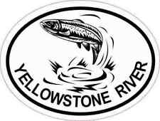 4x3 Oval Trout Yellowstone River Sticker Luggage Car Window Cup Fishing Stickers picture