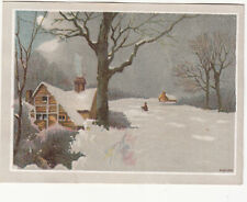 Highland Grand Range H J Dearing Milford MA House in Snow  Vict Card c1880s picture