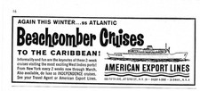 Vintage 1960s Beachcomber Cruises Advertisement Caribbean Travel picture